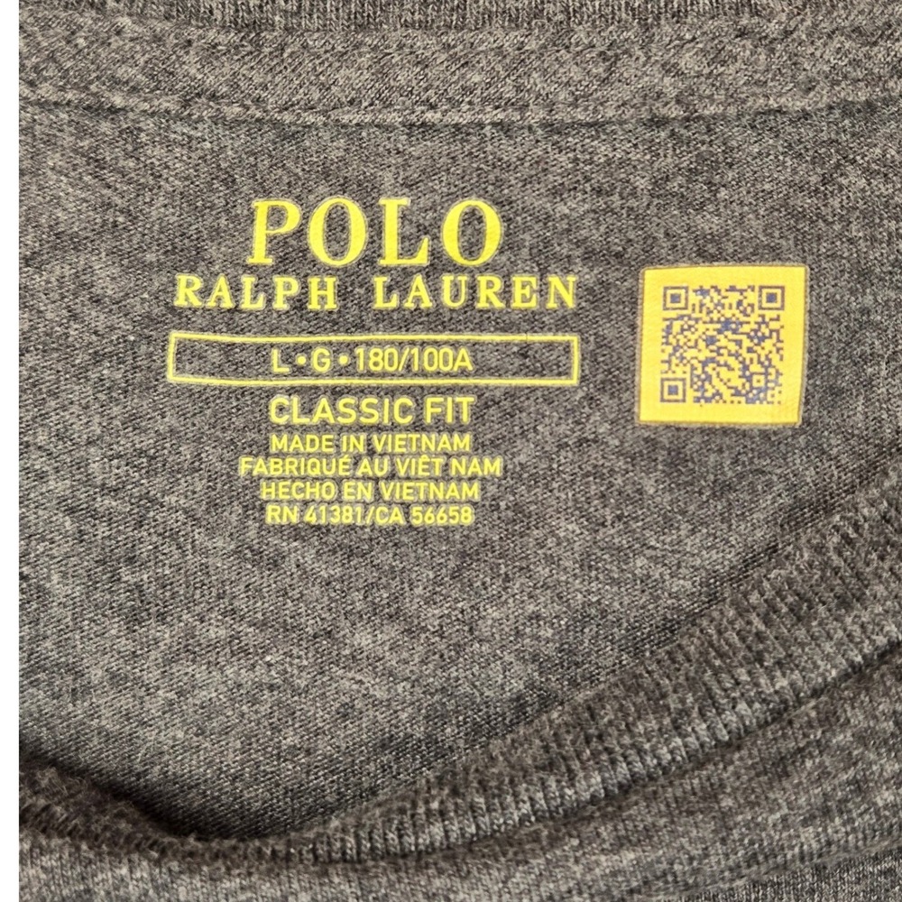 Polo Ralph Lauren Men's Gray Long Sleeve Classic Fit T-Shirt Pony Logo Size‎ L - Picture 3 of 13